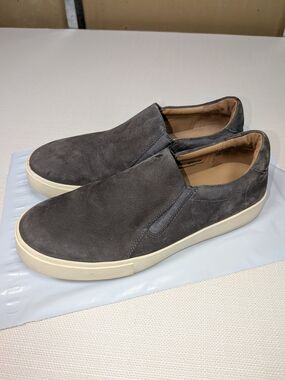 Vince Gray Suede Slip-On Sneakers Size 7.5 M
